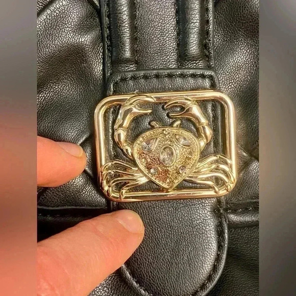Cute black purse 👛 with crab 🦀  lock decor 🦀 - Picture 7 of 7